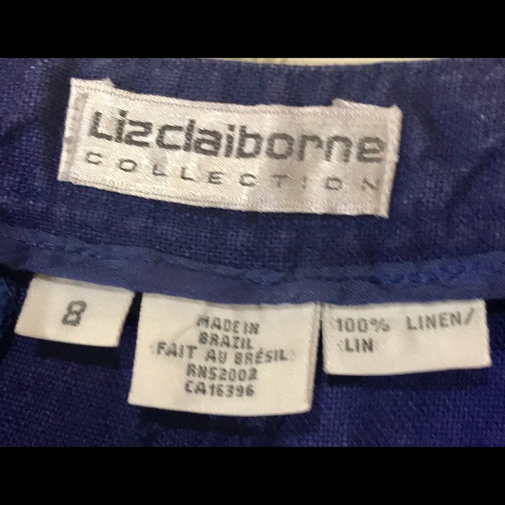 ▪️VTG▪️LIZ CLAIBORNE▪️1980’s Purple Linen Shorts - Picture 6 of 6